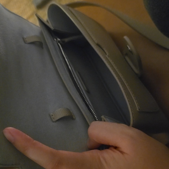 Senreve Aria Belt Bag, Pebbled, Sand color - includes silver chain - Picture 4 of 4